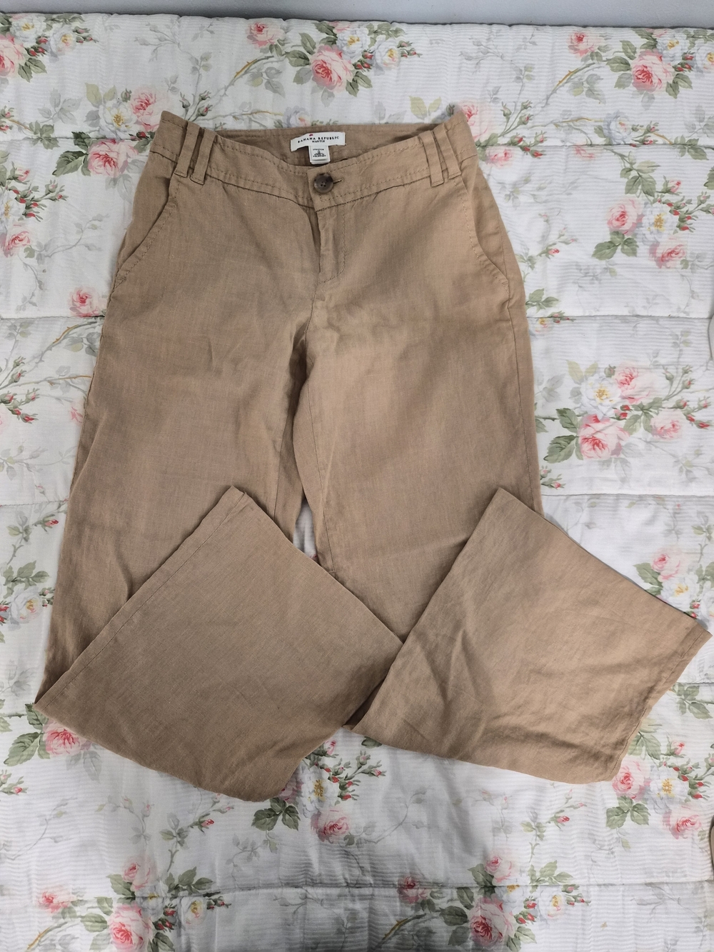 Banana Republic Tan Linen-Blend Pants